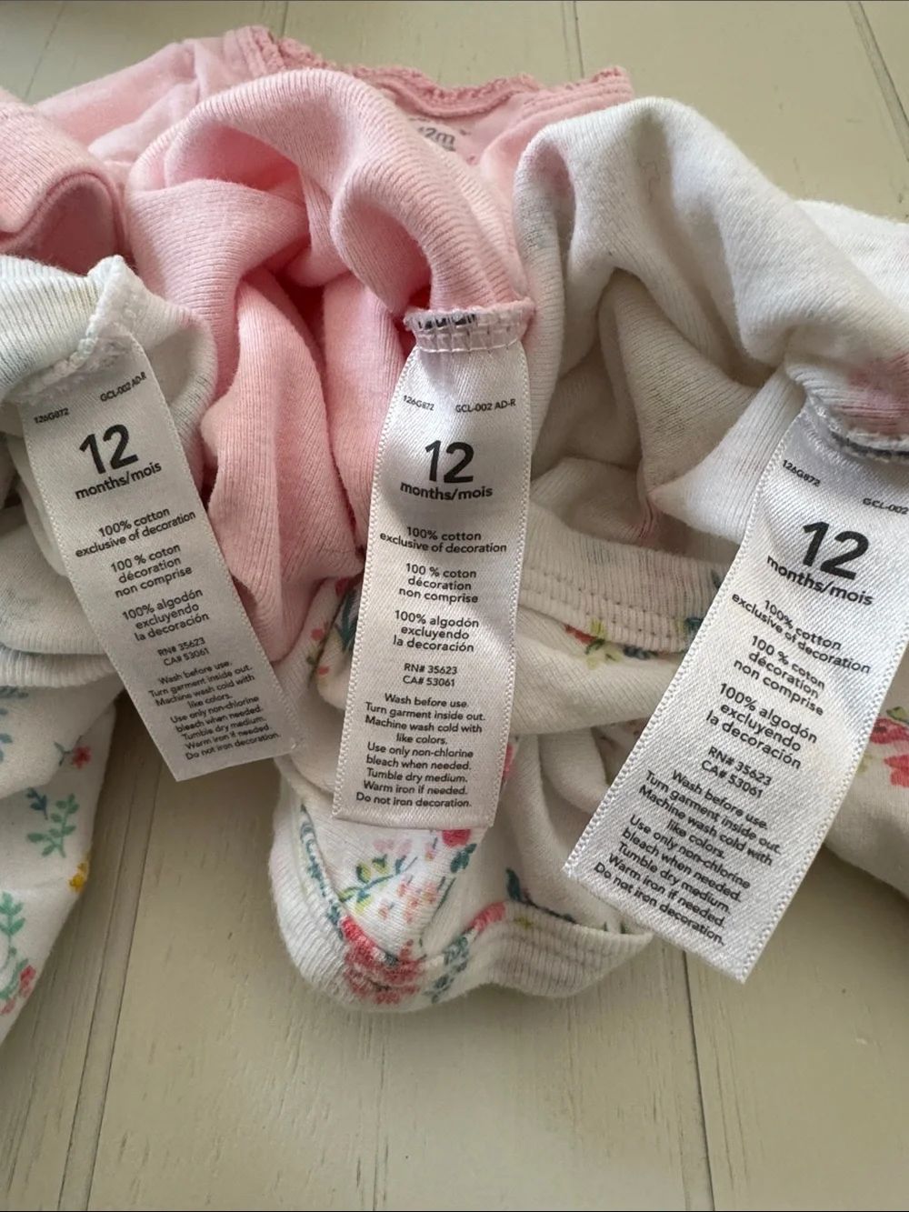 Baby Girl Floral & Pink Long-Sleeve One-Piece Bodysuits - 3 Pack